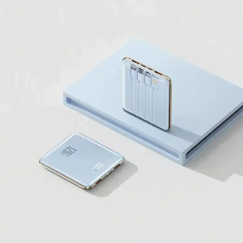 2025 New Power Bank20000mAh Ultra-thin, Compact, Portable, with Built-in Cable , Large Capacity, Super Fast Charging PowerBank