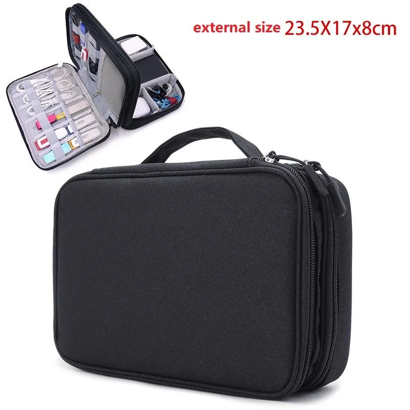 Hard Disk Accessories Carry Bag Gadget Bag Travel Cable Case Electronics Organiser for Chargers Cables Powerbank Hard Drive