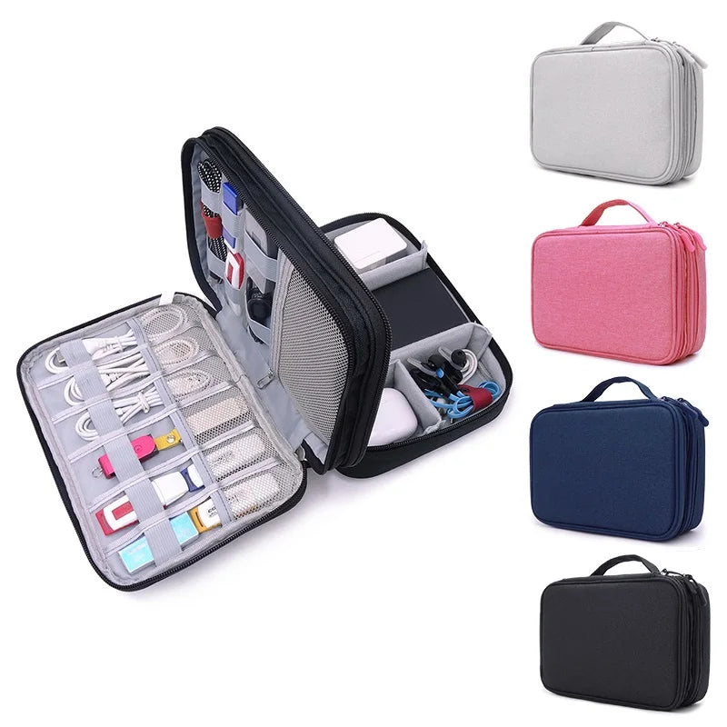 Hard Disk Accessories Carry Bag Gadget Bag Travel Cable Case Electronics Organiser for Chargers Cables Powerbank Hard Drive