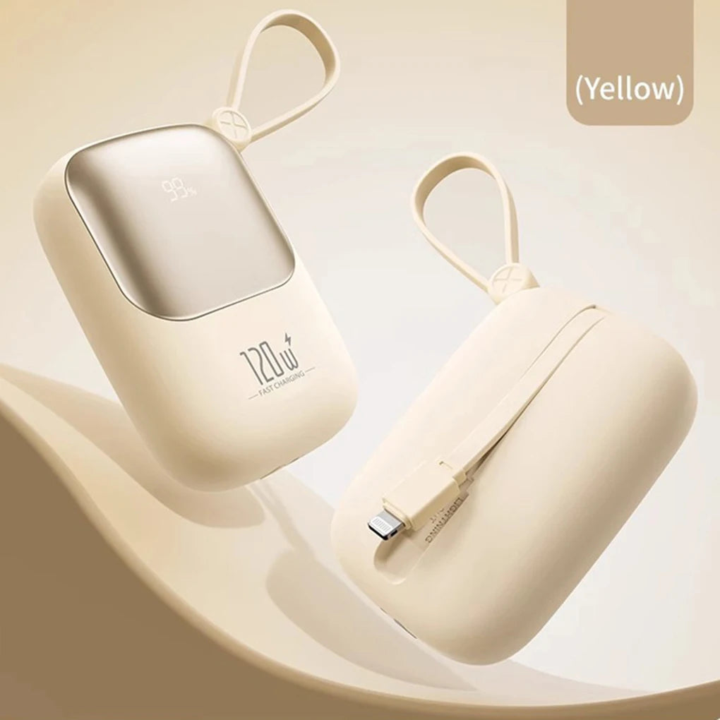 120W super fast charging power bank with cable 20000mAh large capacity portable mobile power Mini supply gift