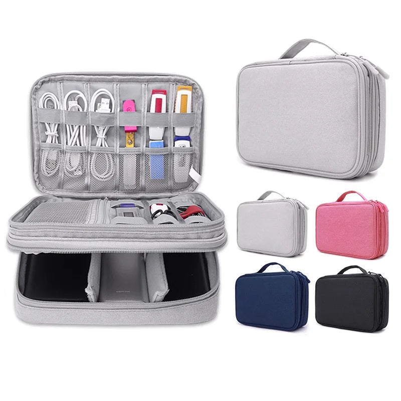 Hard Disk Accessories Carry Bag Gadget Bag Travel Cable Case Electronics Organiser for Chargers Cables Powerbank Hard Drive