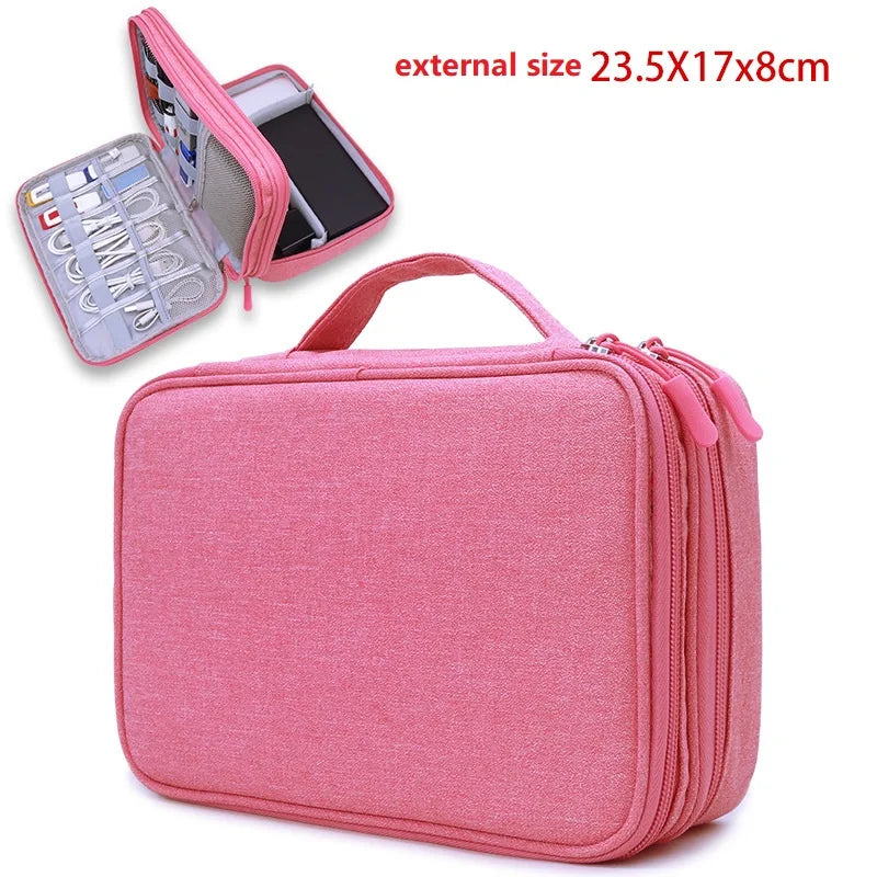 Hard Disk Accessories Carry Bag Gadget Bag Travel Cable Case Electronics Organiser for Chargers Cables Powerbank Hard Drive