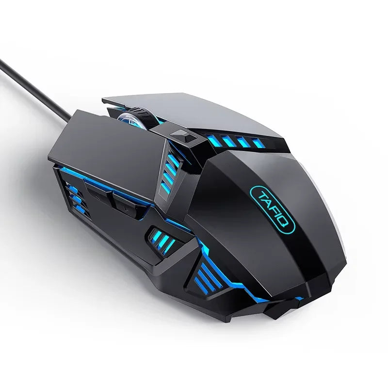Wired Gaming Mouse Computer Mice Mechanical Silent 6 Keys USB Braided Rope 4 Speed DPI Ergonomics Mouse For PC Laptop