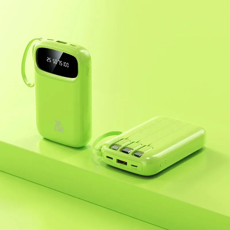 BCAK/ flagship store 200000 Milliampere Wholesale Power Bank with Built-in Cable, Mini, Portable, Fast Charging Mobile Power Sup