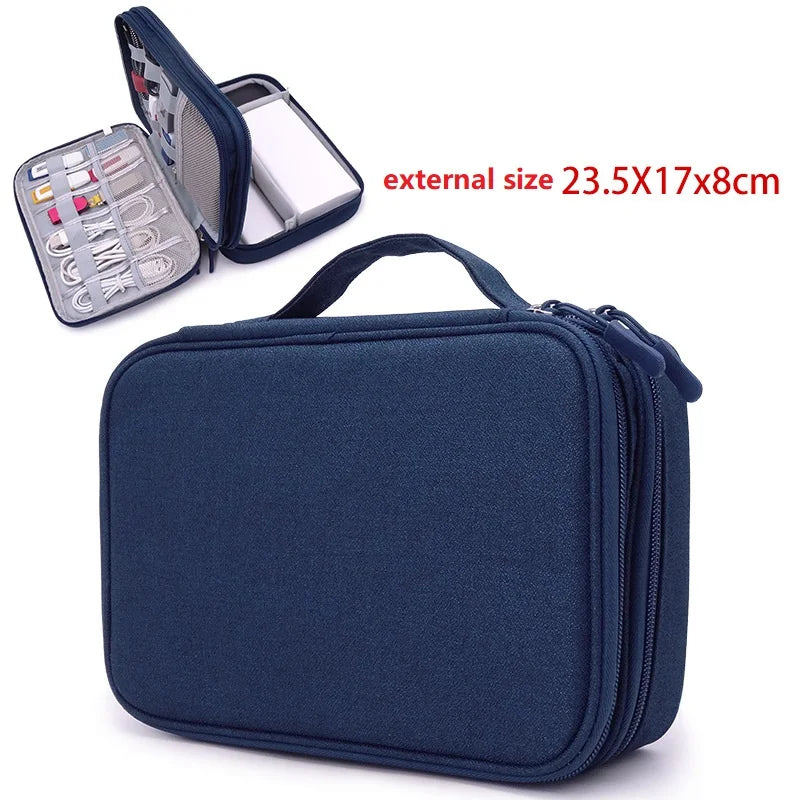 Hard Disk Accessories Carry Bag Gadget Bag Travel Cable Case Electronics Organiser for Chargers Cables Powerbank Hard Drive